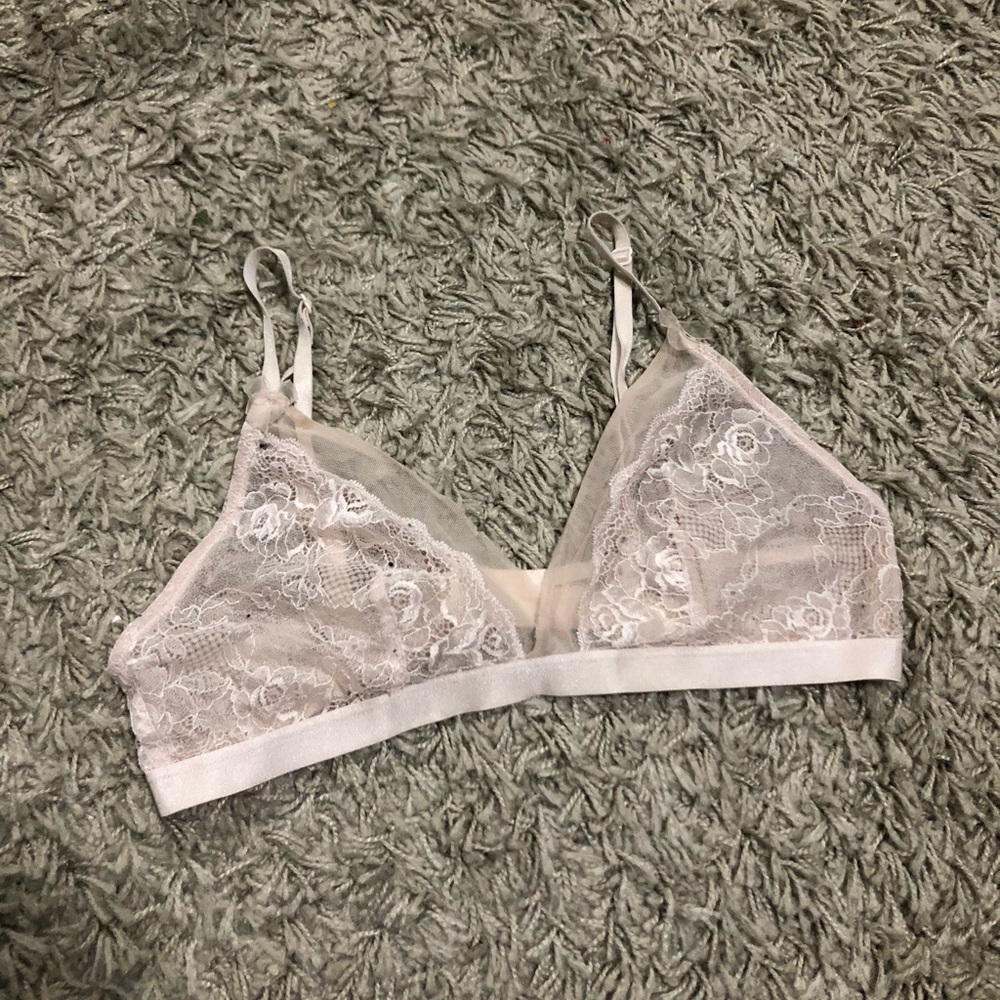 Urban Outfitters lace pink bralette